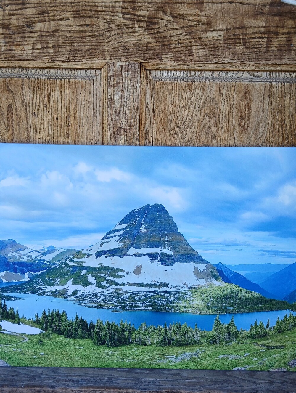 Large Panoramic Hidden Lake and Bearhat Mountain Glacier National Park Photo Art